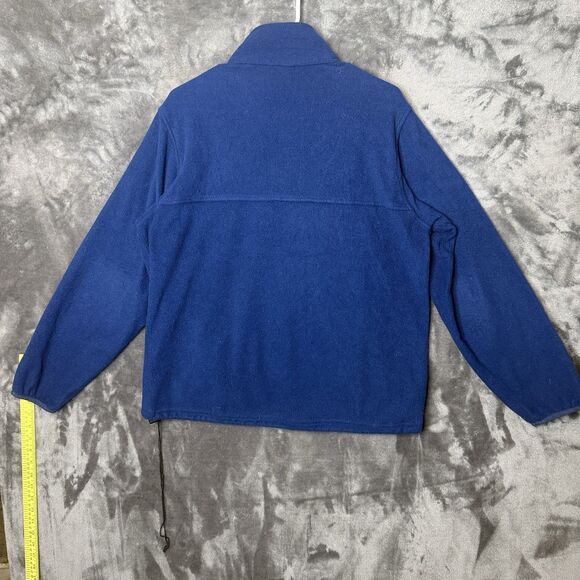 Vintage L.L. Bean Fleece Pullover Sweater Blue Size Medium Blue Turtle Neck Zip - Picture 6 of 6